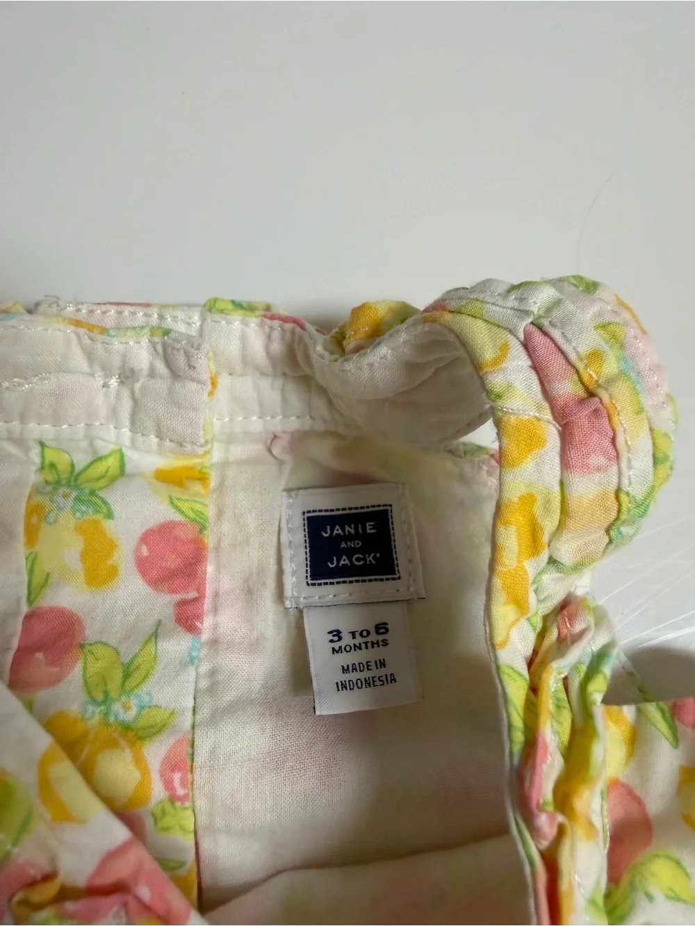 Janie and Jack Baby Floral Peplum Romper in Pink & Yellow